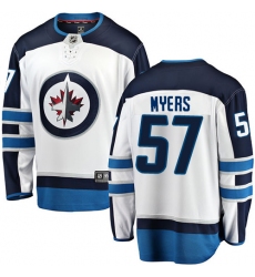 Youth Winnipeg Jets #57 Tyler Myers Fanatics Branded White Away Breakaway NHL Jersey