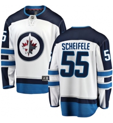 Youth Winnipeg Jets #55 Mark Scheifele Fanatics Branded White Away Breakaway NHL Jersey