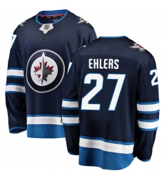 Men's Winnipeg Jets #27 Nikolaj Ehlers Fanatics Branded Navy Blue Home Breakaway NHL Jersey