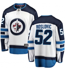 Youth Winnipeg Jets #52 Jack Roslovic Fanatics Branded White Away Breakaway NHL Jersey