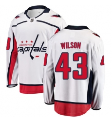 Men's Washington Capitals #43 Tom Wilson Fanatics Branded White Away Breakaway NHL Jersey