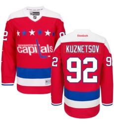 Youth Reebok Washington Capitals #92 Evgeny Kuznetsov Premier Red Third NHL Jersey