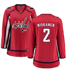 Women's Washington Capitals #2 Matt Niskanen Fanatics Branded Red Home Breakaway NHL Jersey