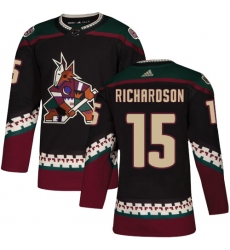 Youth Adidas Arizona Coyotes #15 Brad Richardson Premier Black Alternate NHL Jersey