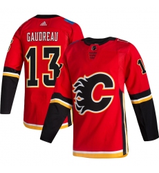 Men's Calgary Flames #13 Johnny Gaudreau adidas Red 2020-21 Alternate Authentic Player Jersey