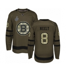 Youth Boston Bruins #8 Cam Neely Authentic Green Salute to Service 2019 Stanley Cup Final Bound Hockey Jersey