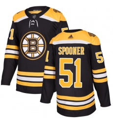 Youth Adidas Boston Bruins #51 Ryan Spooner Authentic Black Home NHL Jersey