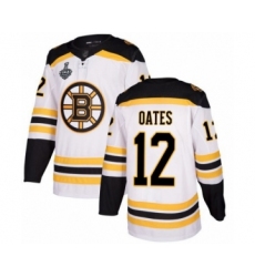 Youth Boston Bruins #12 Adam Oates Authentic White Away 2019 Stanley Cup Final Bound Hockey Jersey