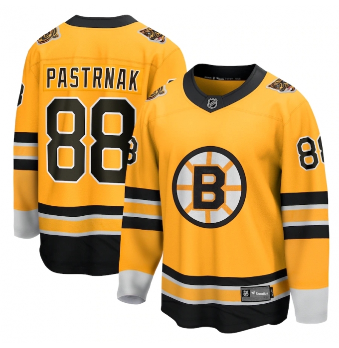 Men's Boston Bruins #88 David Pastrnak Fanatics Branded Gold 2020-21 Special Edition Breakaway Player Jersey
