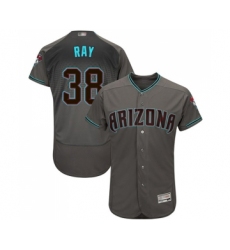 Men's Arizona Diamondbacks #38 Robbie Ray Gray Teal Alternate Authentic Collection Flex Base Baseball Jersey