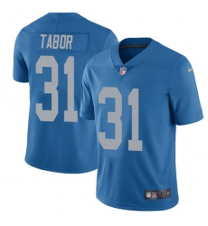 Youth Nike Detroit Lions #31 Teez Tabor Blue Alternate Vapor Untouchable Limited Player NFL Jersey