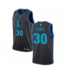 Men's Dallas Mavericks #30 Seth Curry Authentic Charcoal Basketball Jersey - City Edition