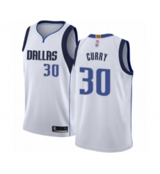 Men's Dallas Mavericks #30 Seth Curry Authentic White Basketball Jersey - Association Edition