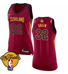 Youth Nike Cleveland Cavaliers #32 Jeff Green Swingman Maroon 2018 NBA Finals Bound NBA Jersey - Icon Edition