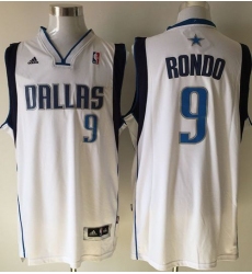 Revolution 30 Mavericks #9 Rajon Rondo White Stitched NBA Jersey