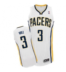Revolution 30 Pacers #3 George Hill White Road Stitched NBA Jersey