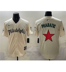 Men's Philadelphia Phillies Cream Phanatic Gothic Vapor Limited Stitched Jersey