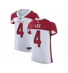 Men's Arizona Cardinals #4 Andy Lee White Vapor Untouchable Elite Player Football Jersey