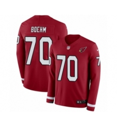 Youth Nike Arizona Cardinals #70 Evan Boehm Limited Red Therma Long Sleeve NFL Jersey