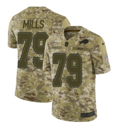 Men's Nike Buffalo Bills #79 Jordan Mills Limited Camo 2018 Salute to Service NFL Jersey