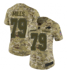 Women's Nike Buffalo Bills #79 Jordan Mills Limited Camo 2018 Salute to Service NFL Jersey