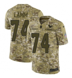 Men's Nike Houston Texans #74 Kendall Lamm Limited Camo 2018 Salute to Service NFL Jersey
