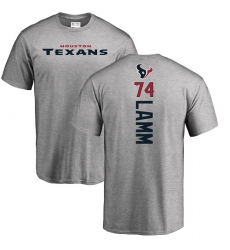 NFL Nike Houston Texans #74 Kendall Lamm Ash Backer T-Shirt