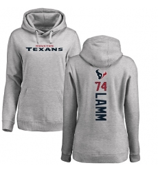 NFL Women's Nike Houston Texans #74 Kendall Lamm Ash Backer Pullover Hoodie