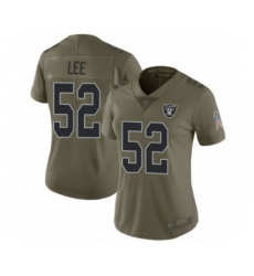 Women's Oakland Raiders #52 Marquel Lee Limited Olive 2017 Salute to Service Football Jersey