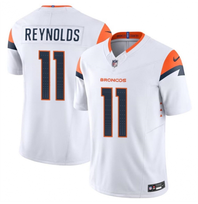 Men's Denver Broncos #11 Josh Reynolds White 2024 F.U.S.E. Vapor Limited Football Stitched Jersey