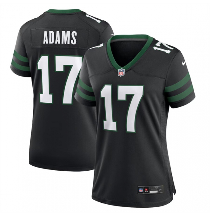 Women's New York Jets #17 Davante Adams Black Stitched Jersey(Run Small)