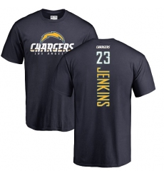 NFL Nike Los Angeles Chargers #23 Rayshawn Jenkins Navy Blue Backer T-Shirt
