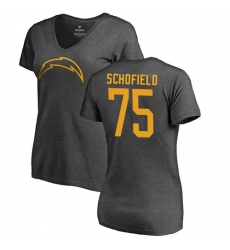 NFL Women's Nike Los Angeles Chargers #75 Michael Schofield Ash One Color T-Shirt
