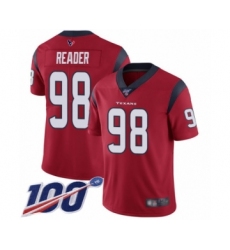 Men's Houston Texans #98 D.J. Reader Red Alternate Vapor Untouchable Limited Player 100th Season Football Jersey