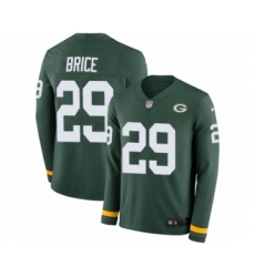 Men's Nike Green Bay Packers #29 Kentrell Brice Limited Green Therma Long Sleeve NFL Jersey