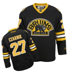 Youth Reebok Boston Bruins #27 Austin Czarnik Premier Black Third NHL Jersey