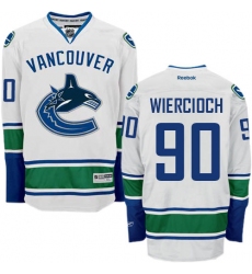 Youth Reebok Vancouver Canucks #90 Patrick Wiercioch Authentic White Away NHL Jersey