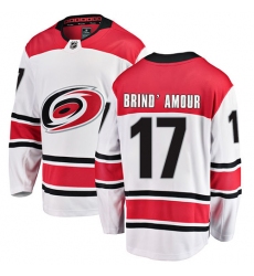 Youth Carolina Hurricanes #17 Rod Brind'Amour Fanatics Branded White Away Breakaway NHL Jersey