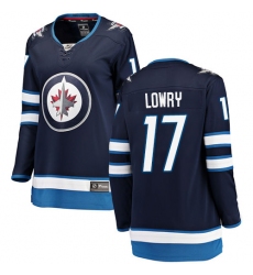 Women's Winnipeg Jets #17 Adam Lowry Fanatics Branded Navy Blue Home Breakaway NHL Jersey