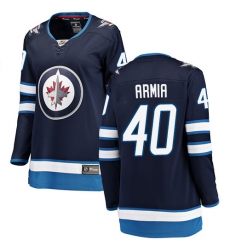 Women's Winnipeg Jets #40 Joel Armia Fanatics Branded Navy Blue Home Breakaway NHL Jersey