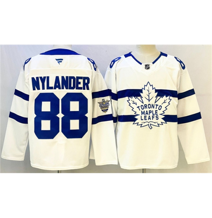 Men's Toronto Maple Leafs #88 William Nylander White Stadium Series Stitched Jersey