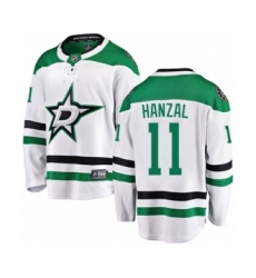 Youth Dallas Stars #11 Martin Hanzal Authentic White Away Fanatics Branded Breakaway NHL Jersey