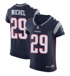 Men's Nike New England Patriots #29 Sony Michel Navy Blue Team Color Vapor Untouchable Elite Player NFL Jersey