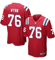 Men's Nike New England Patriots #76 Isaiah Wynn Game Red Alternate NFL Jersey
