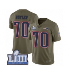 Youth Nike New England Patriots #70 Adam Butler Limited Olive 2017 Salute to Service Super Bowl LIII Bound NFL Jersey