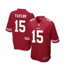 Men's San Francisco 49ers #15 Trent Taylor Game Red Team Color Football Jersey