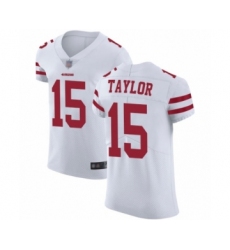 Men's San Francisco 49ers #15 Trent Taylor White Vapor Untouchable Elite Player Football Jersey