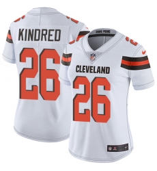 Women's Nike Cleveland Browns #26 Derrick Kindred White Vapor Untouchable Elite Player NFL Jersey