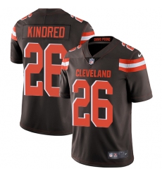 Youth Nike Cleveland Browns #26 Derrick Kindred Brown Team Color Vapor Untouchable Elite Player NFL Jersey