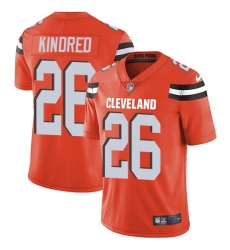 Youth Nike Cleveland Browns #26 Derrick Kindred Orange Alternate Vapor Untouchable Elite Player NFL Jersey